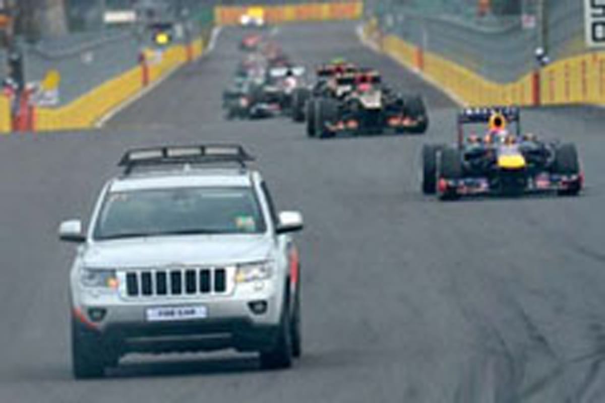 F1韓国GP、“消防車両”事件への制裁を免れる