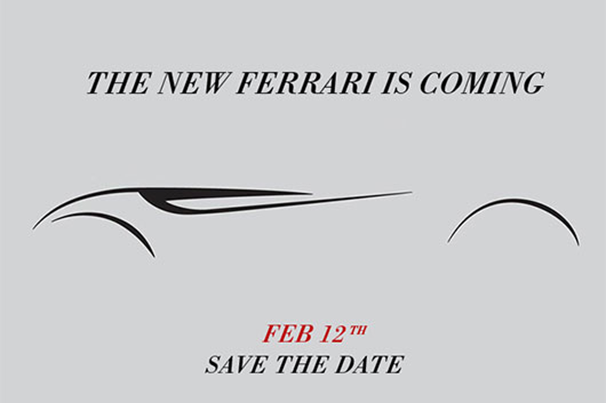 フェラーリ、新型モデルを2月12日に発表