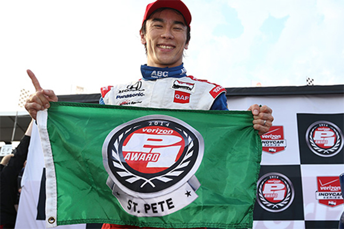 佐藤琢磨、開幕戦でポールポジションを獲得! (インディカー)