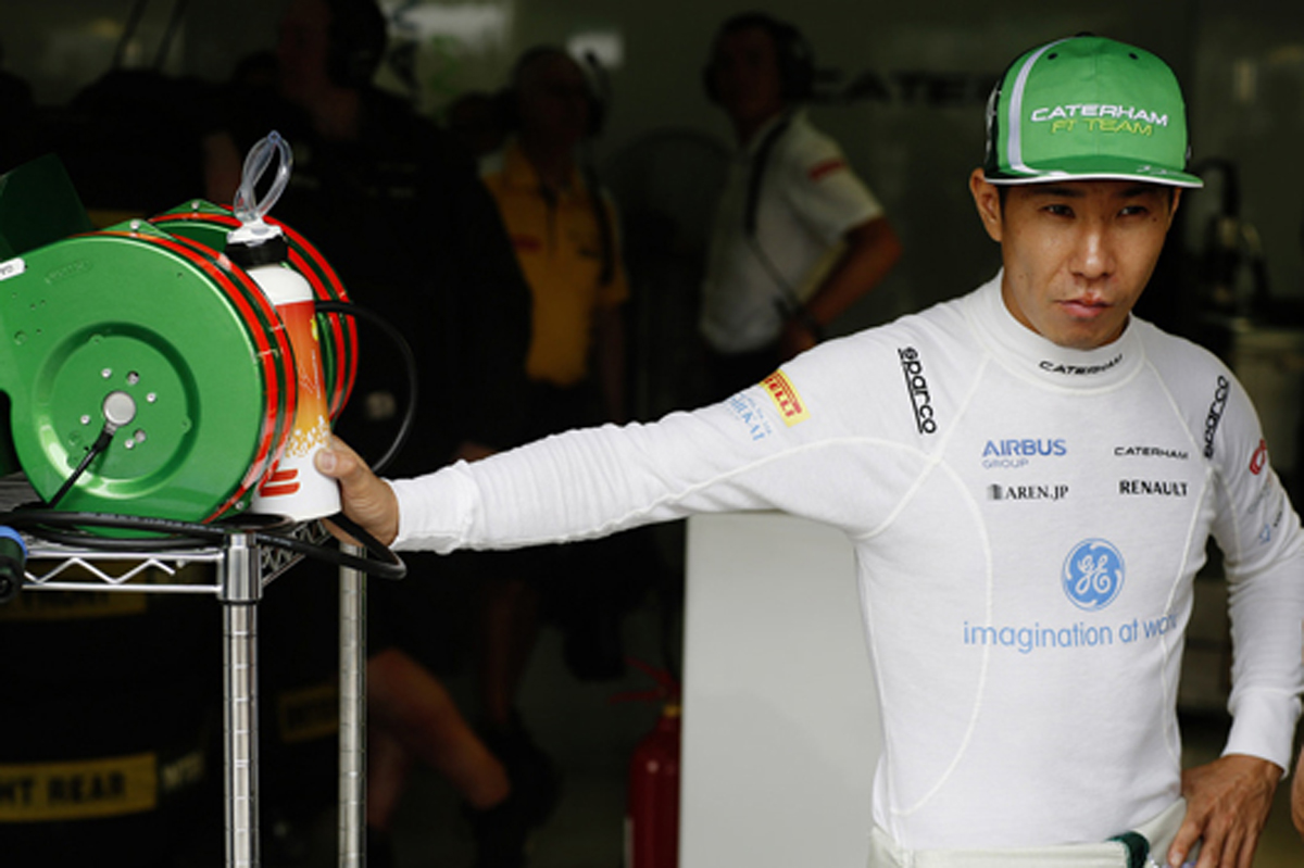小林可夢偉、F1バーレーンGPのフリー走行1回目は走らず