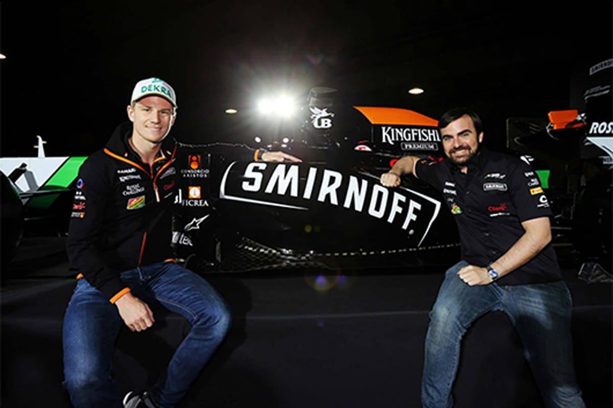 フォース・インディア、スミノフ版のカラーリングをお披露目