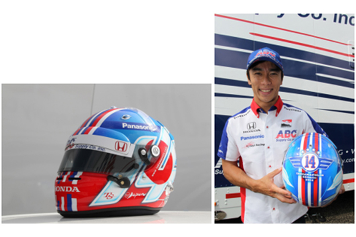 佐藤琢磨、インディ500でスペシャルヘルメットを着用