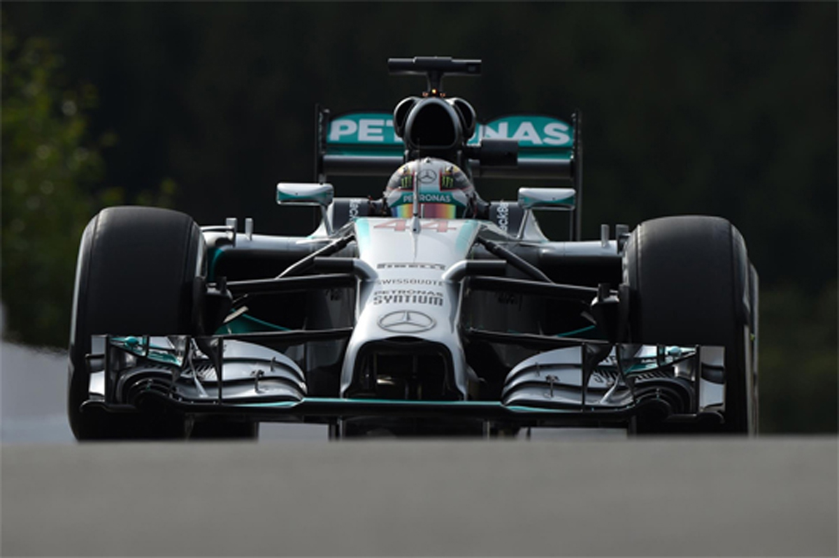 F1ベルギーGP フリー走行2回目:ルイス・ハミルトンがトップタイム