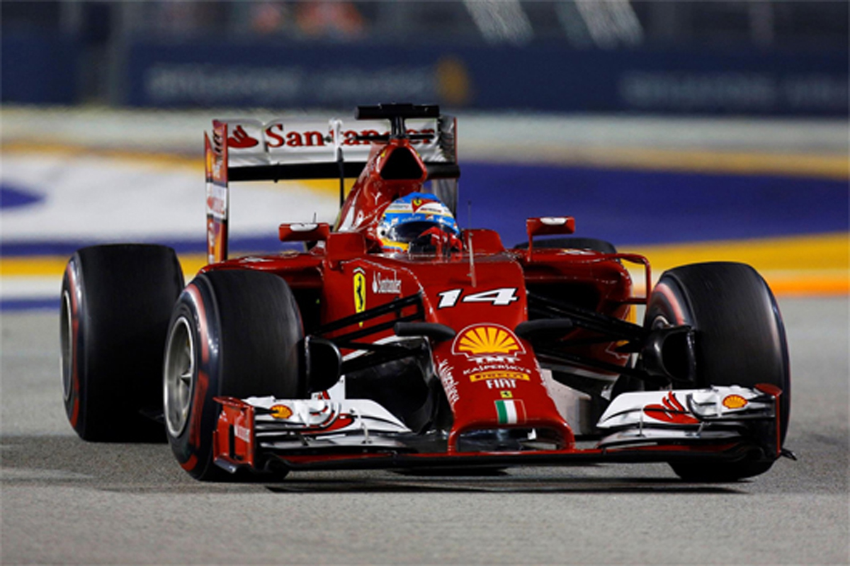 フェラーリ:あと一歩表彰台に届かず (F1シンガポールGP)