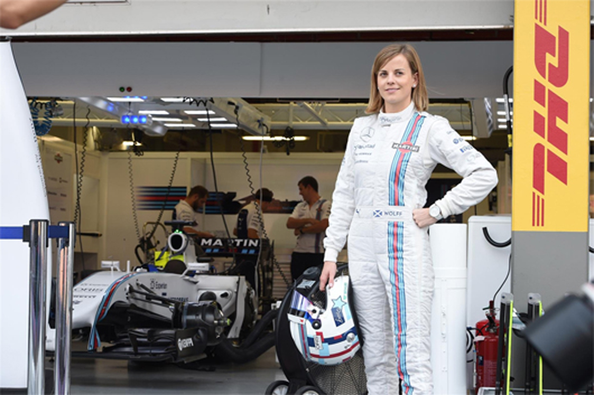 スージー・ヴォルフ、バルセロナテストでFW37をドライブ