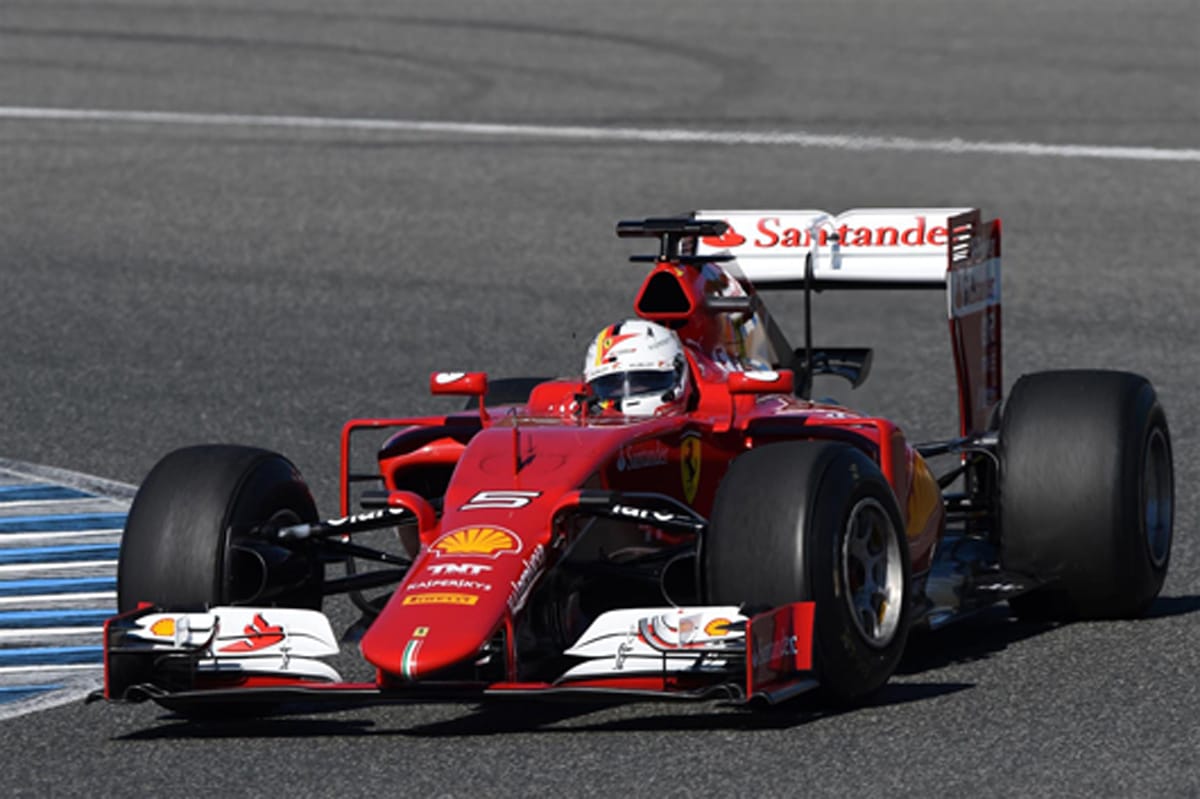 F1ヘレステスト 初日:フェラーリ SF15-Tがトップタイム
