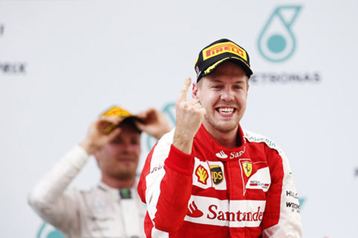 セバスチャン・ベッテル、フェラーリでの初優勝に「言葉にならない」