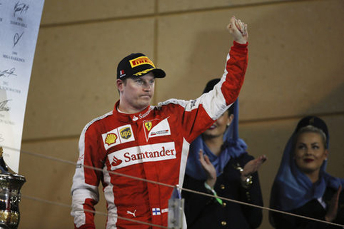 フェラーリ:キミ・ライコネンが2位表彰台 / F1バーレーンGP