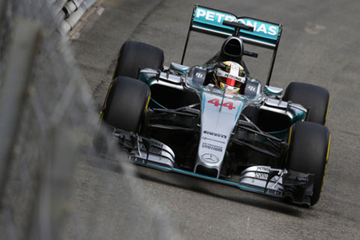 F1モナコGP フリー走行2回目:ルイス・ハミルトンがトップタイム