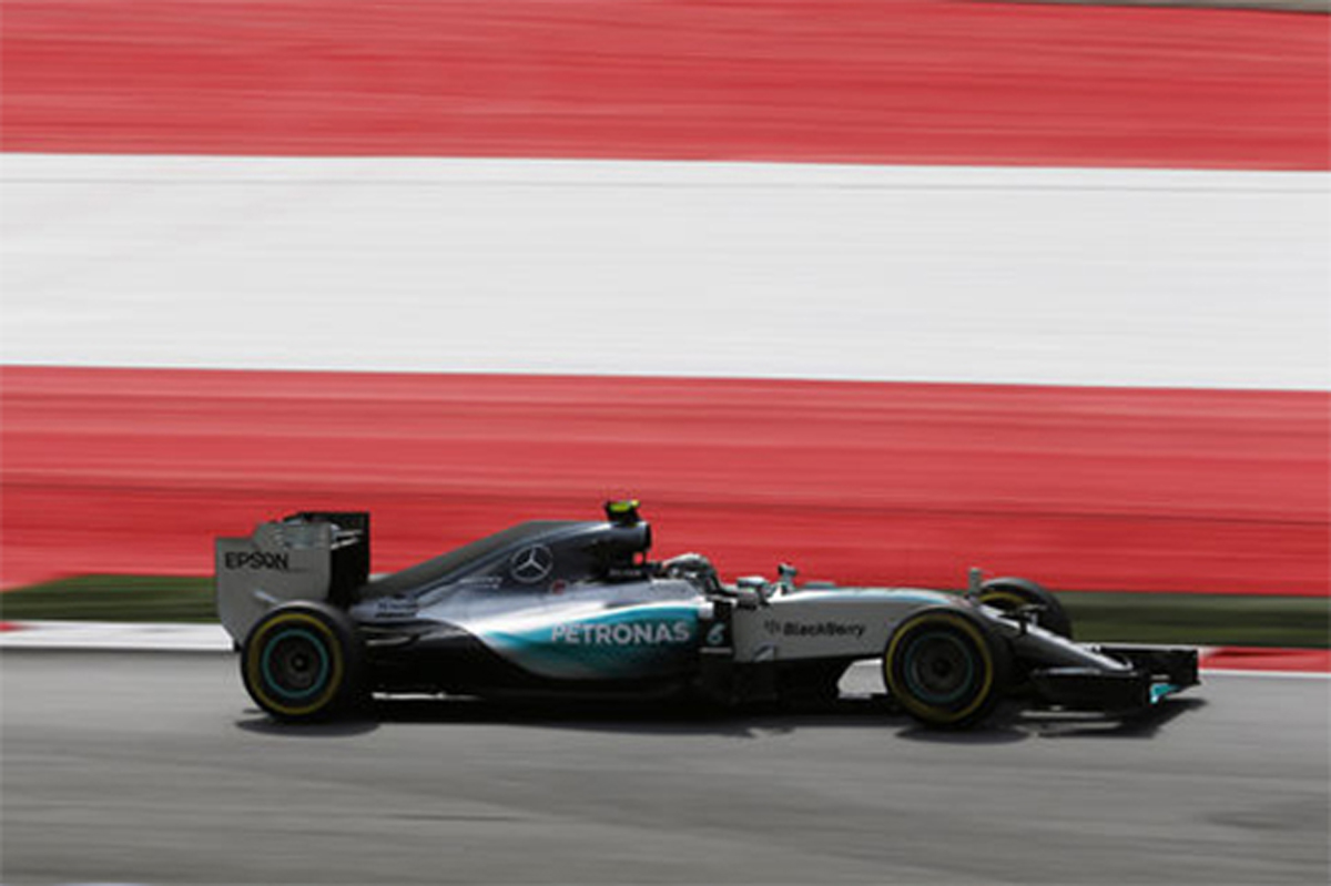 F1オーストリアGP フリー走行1回目：ニコ・ロズベルグがトップタイム
