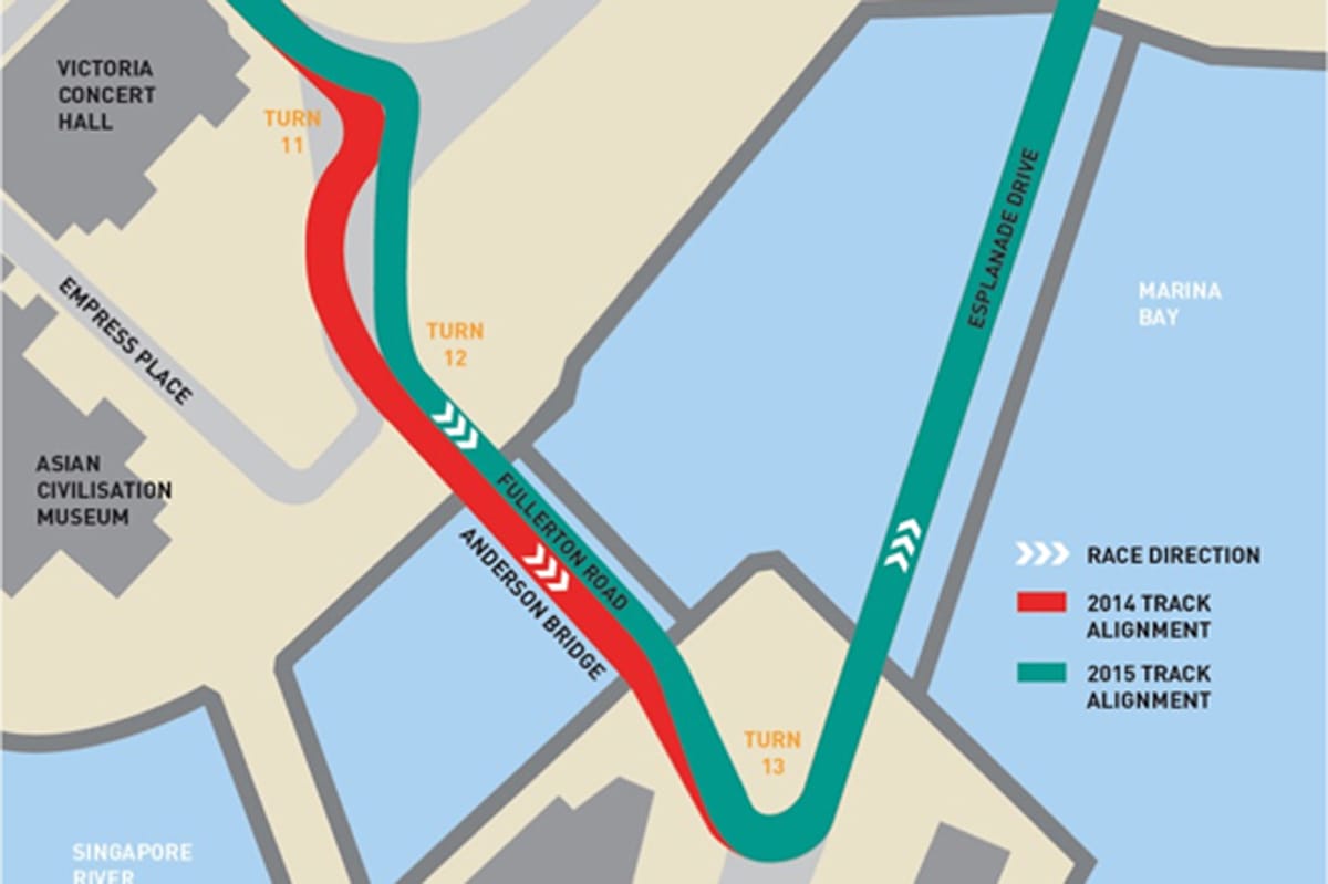 F1シンガポールGP、レイアウト変更を発表
