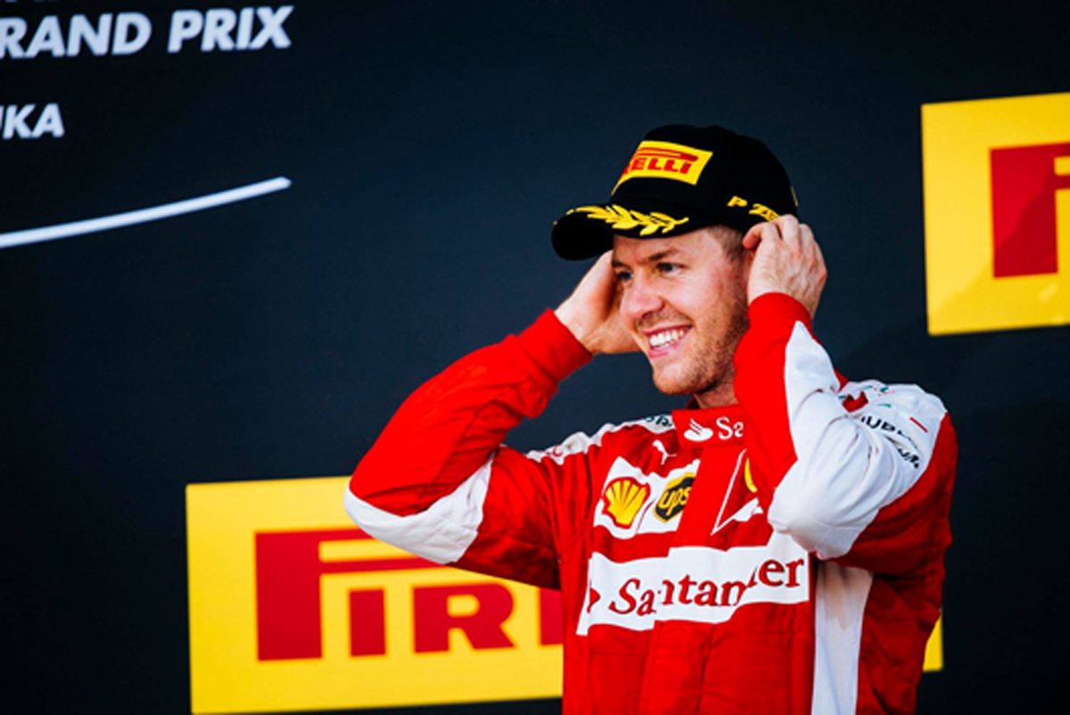フェラーリ：セバスチャン・ベッテルが3位表彰台 / F1日本GP