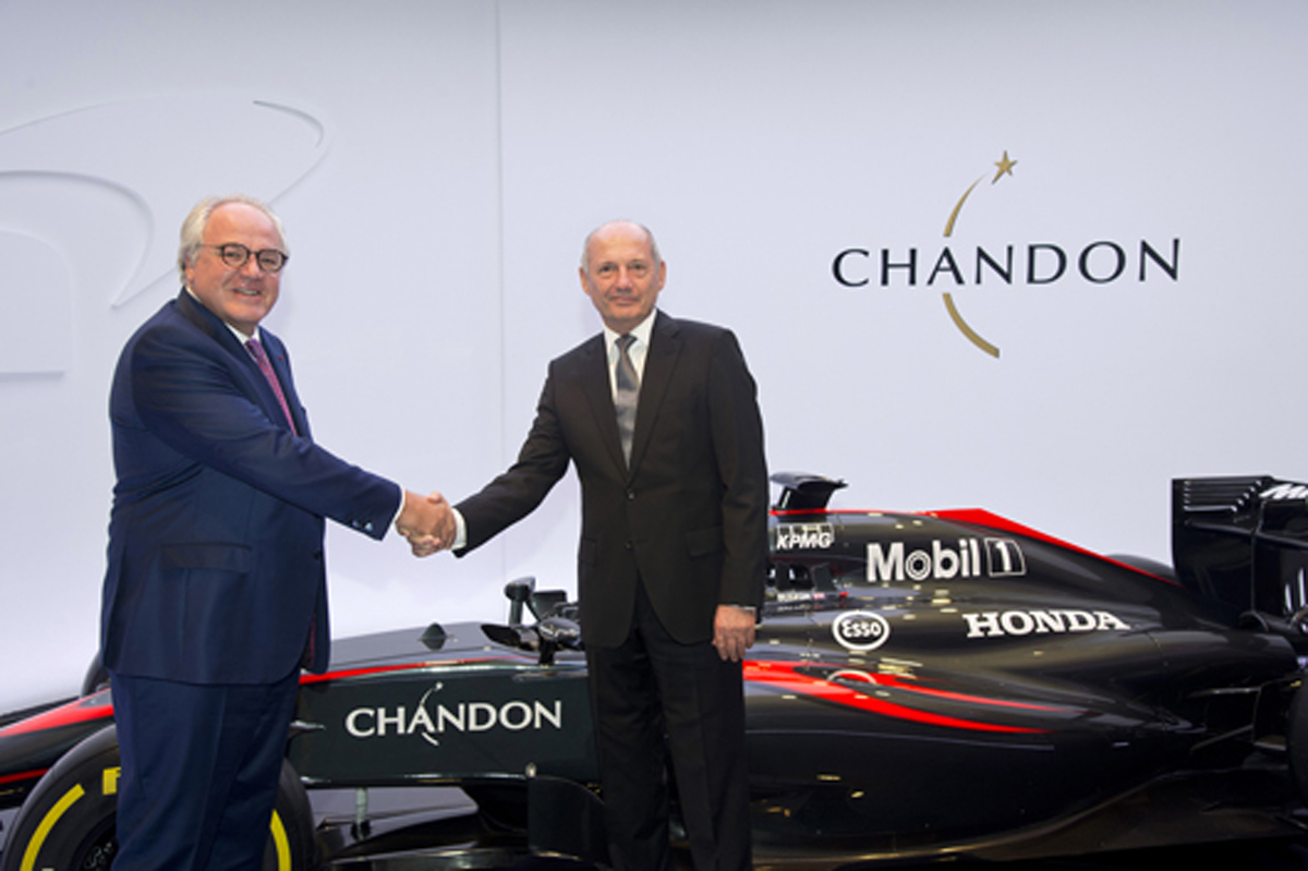 マクラーレン・ホンダ、シャンパンブランド『シャンドン』とスポンサー契約