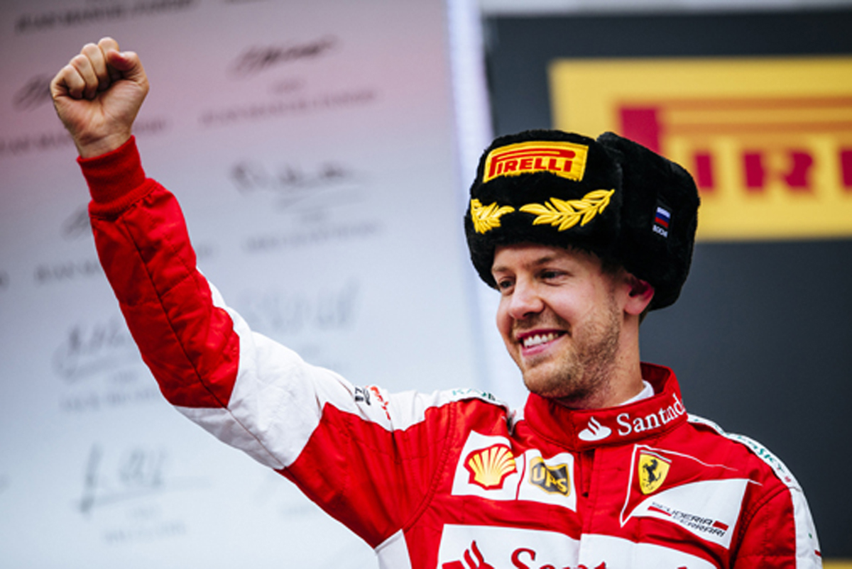フェラーリ：セバスチャン・ベッテルが2位表彰台 / F1ロシアGP