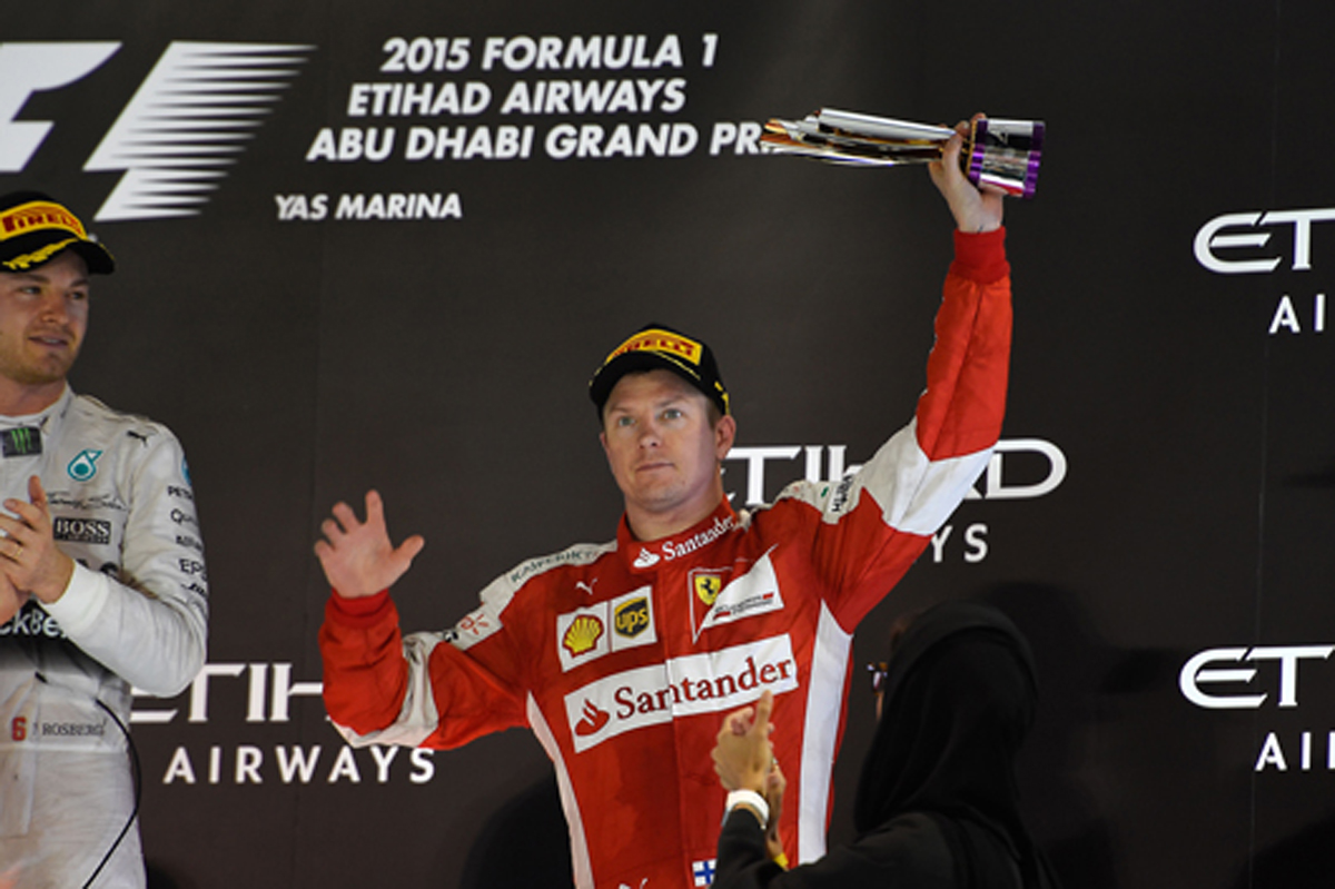 フェラーリ:キミ・ライコネンが3位表彰台 / F1アブダビGP