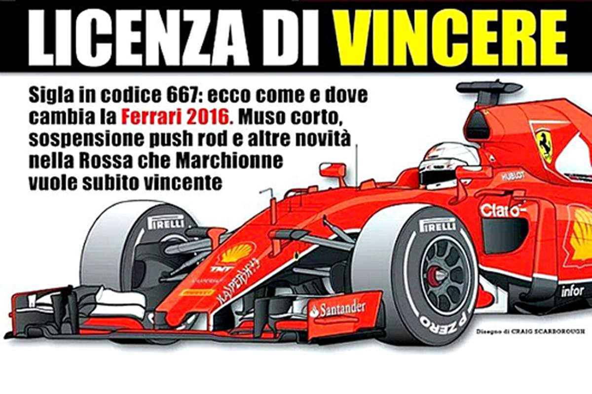 フェラーリ、2016年F1マシンは大幅にモデルチェンジの噂