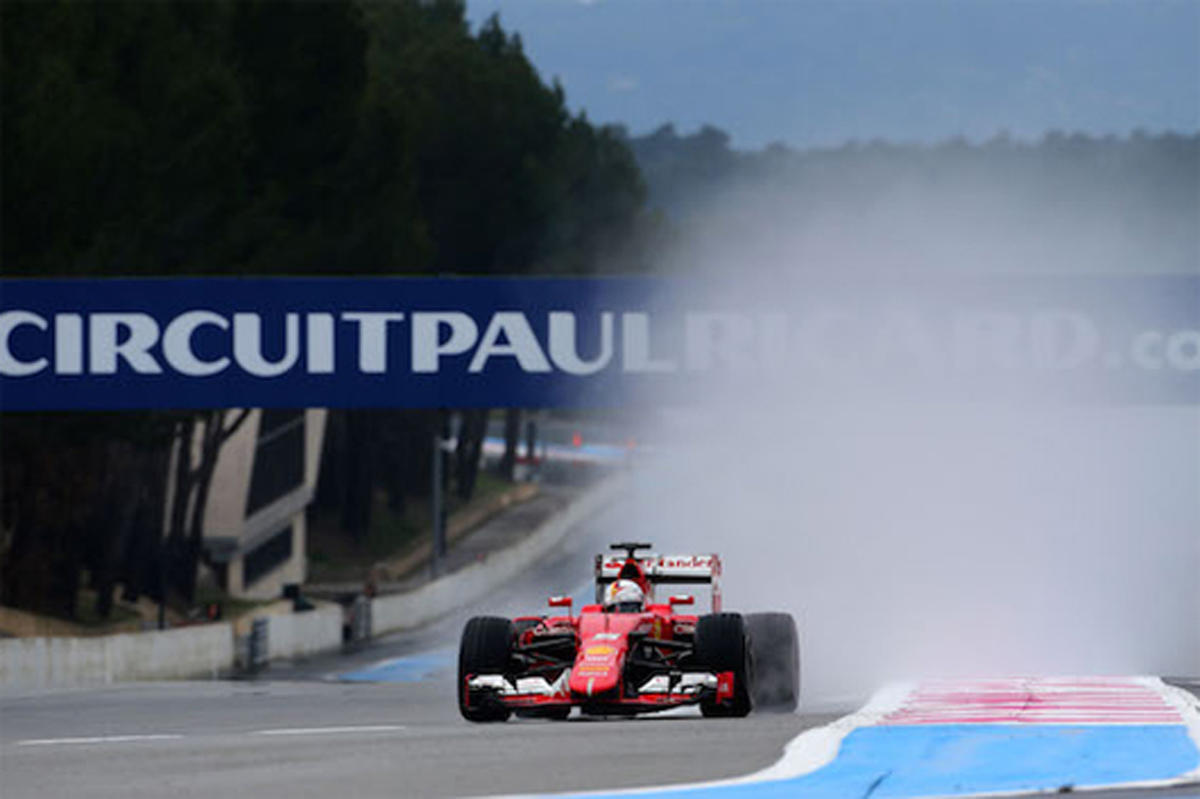 ピレリ F1ウェットタイヤテスト:セバスチャン・ベッテルがトップタイム