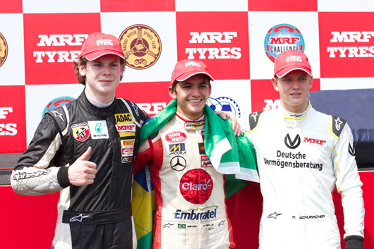 ミック・シューマッハ、MRFチャレンジで3位表彰台