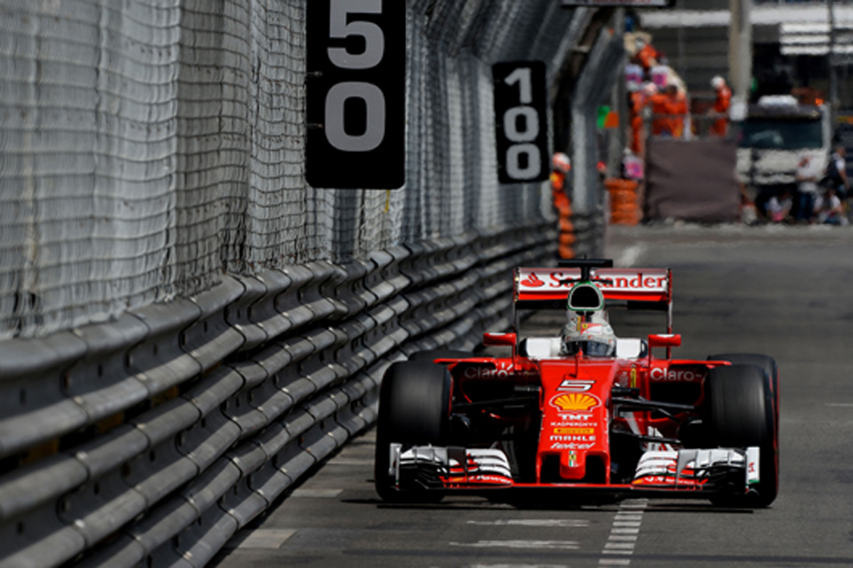 F1モナコGP フリー走行3回目：セバスチャン・ベッテルがトップタイム