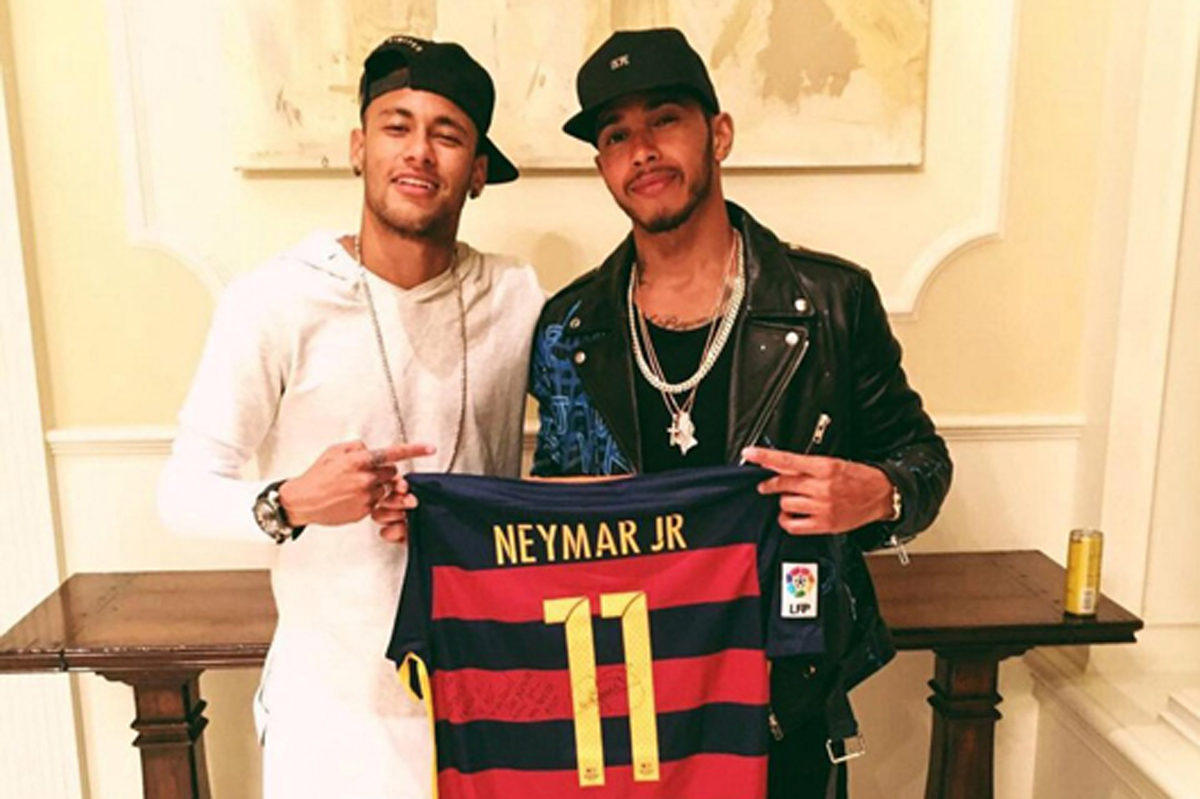 ルイス・ハミルトン、ネイマールとコパ・アメリカを観戦