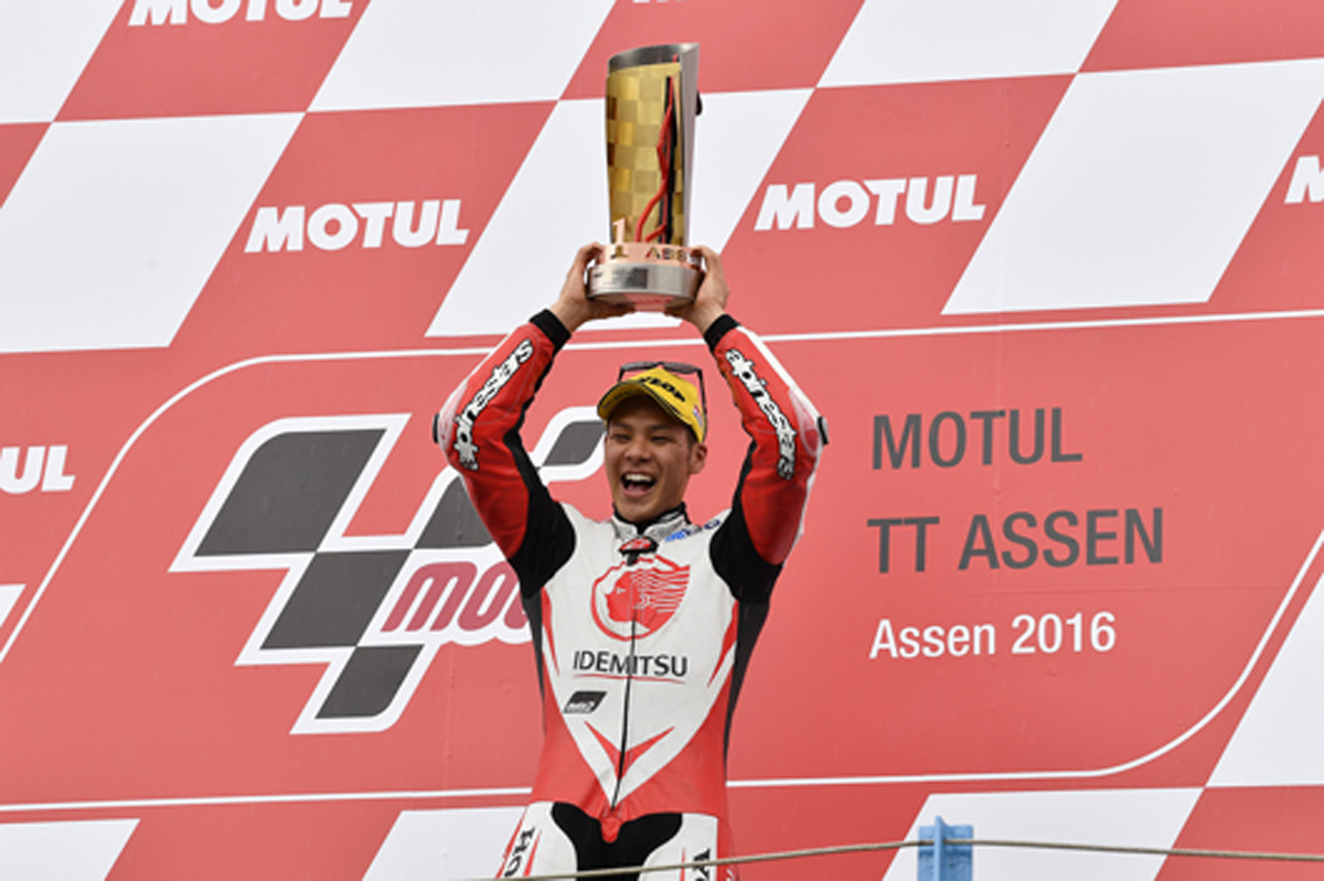 【Moto2】 中上貴晶、初優勝に「すべての人に感謝」