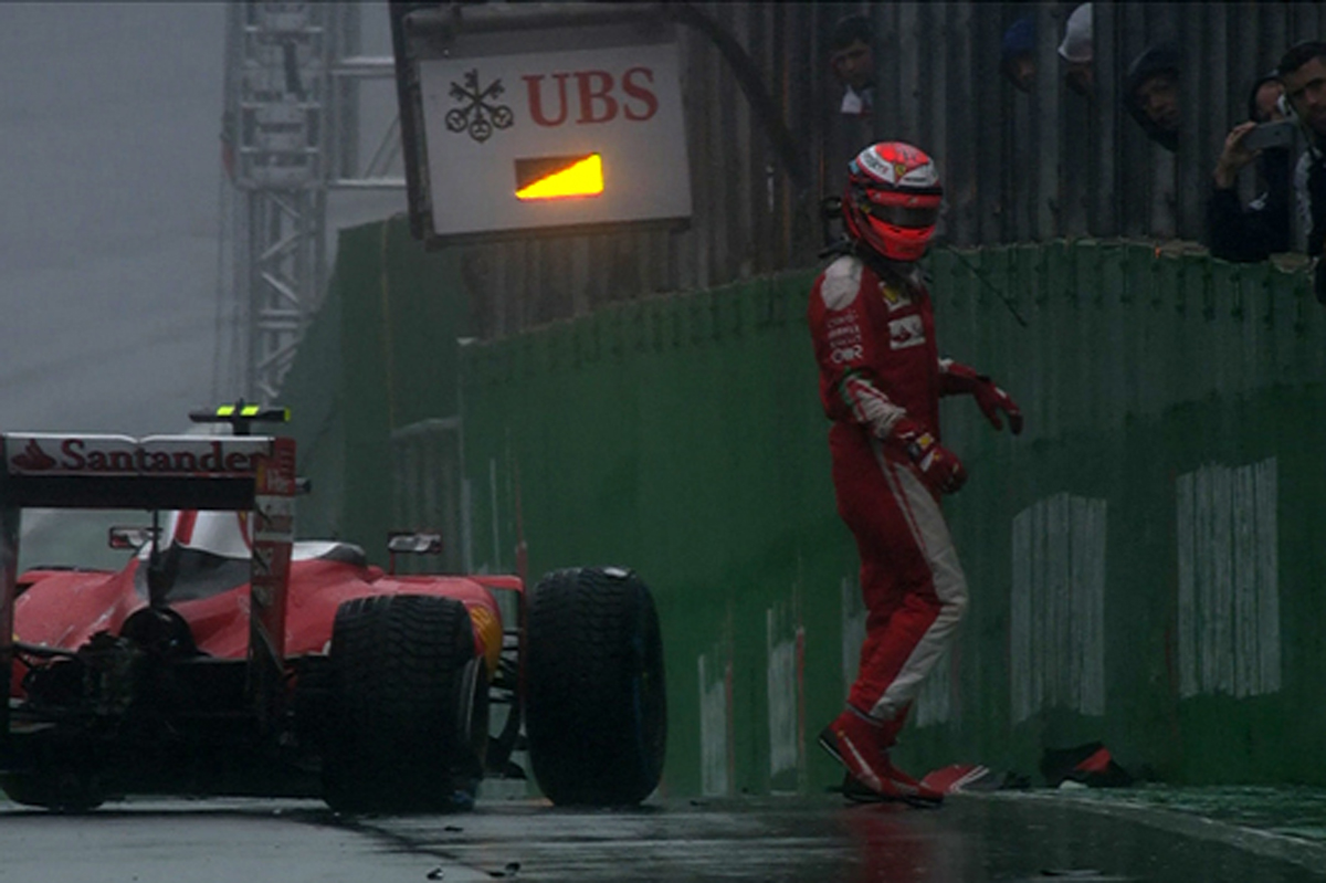【動画】 キミ・ライコネン、クラッシュリタイアで赤旗中断 / F1ブラジルGP