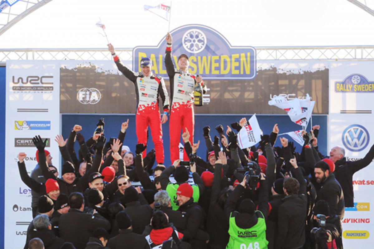 トヨタ:ラリー・スウェーデンで18年ぶりのWRC優勝