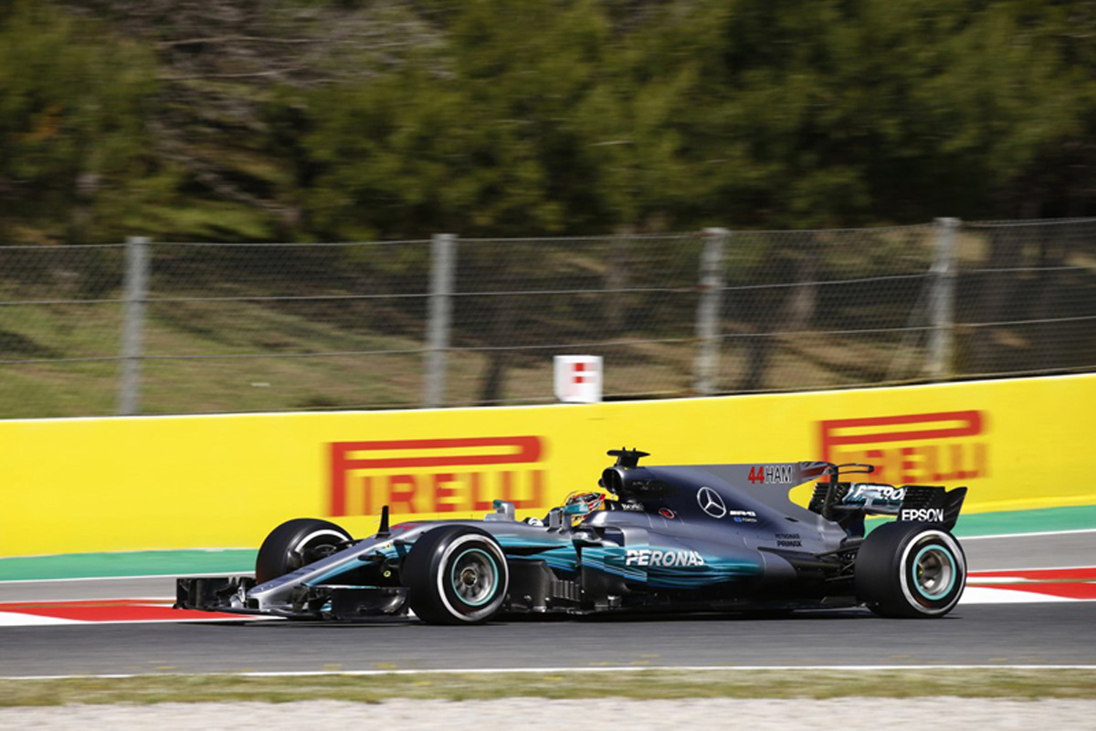 F1スペインGP フリー走行2回目:ルイス・ハミルトンがトップタイム