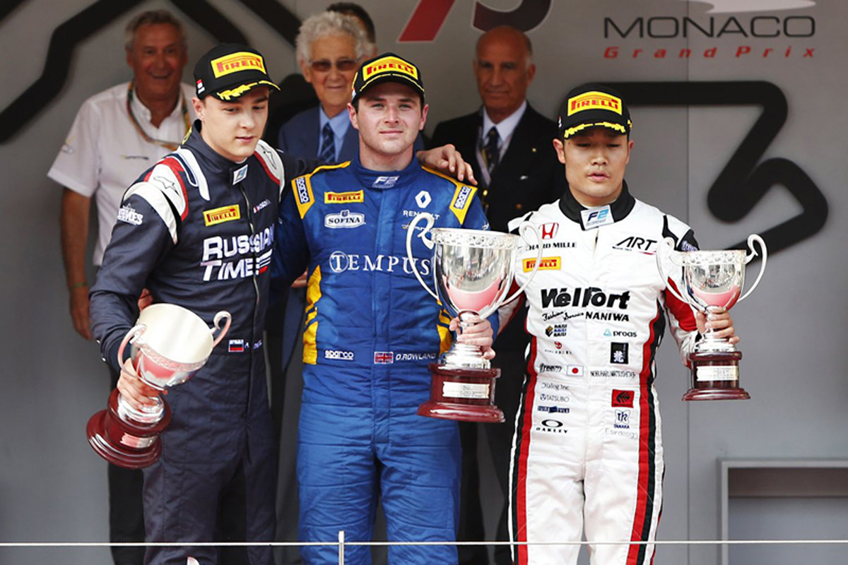 【F2】 第3戦 モナコ レース1:ローランドが優勝、松下信治が3位表彰台!
