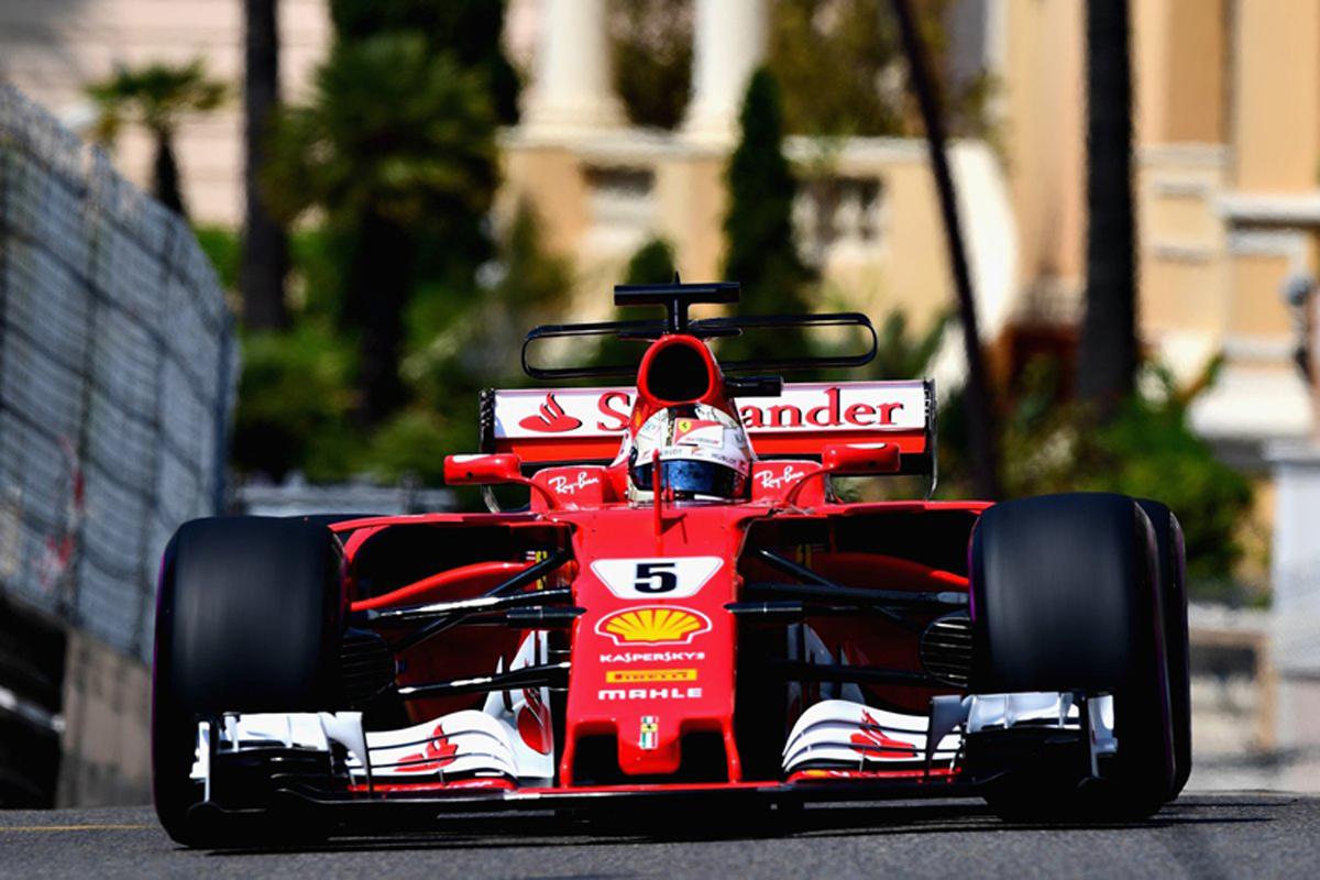 F1モナコGP フリー走行3回目:セバスチャン・ベッテルがトップタイム