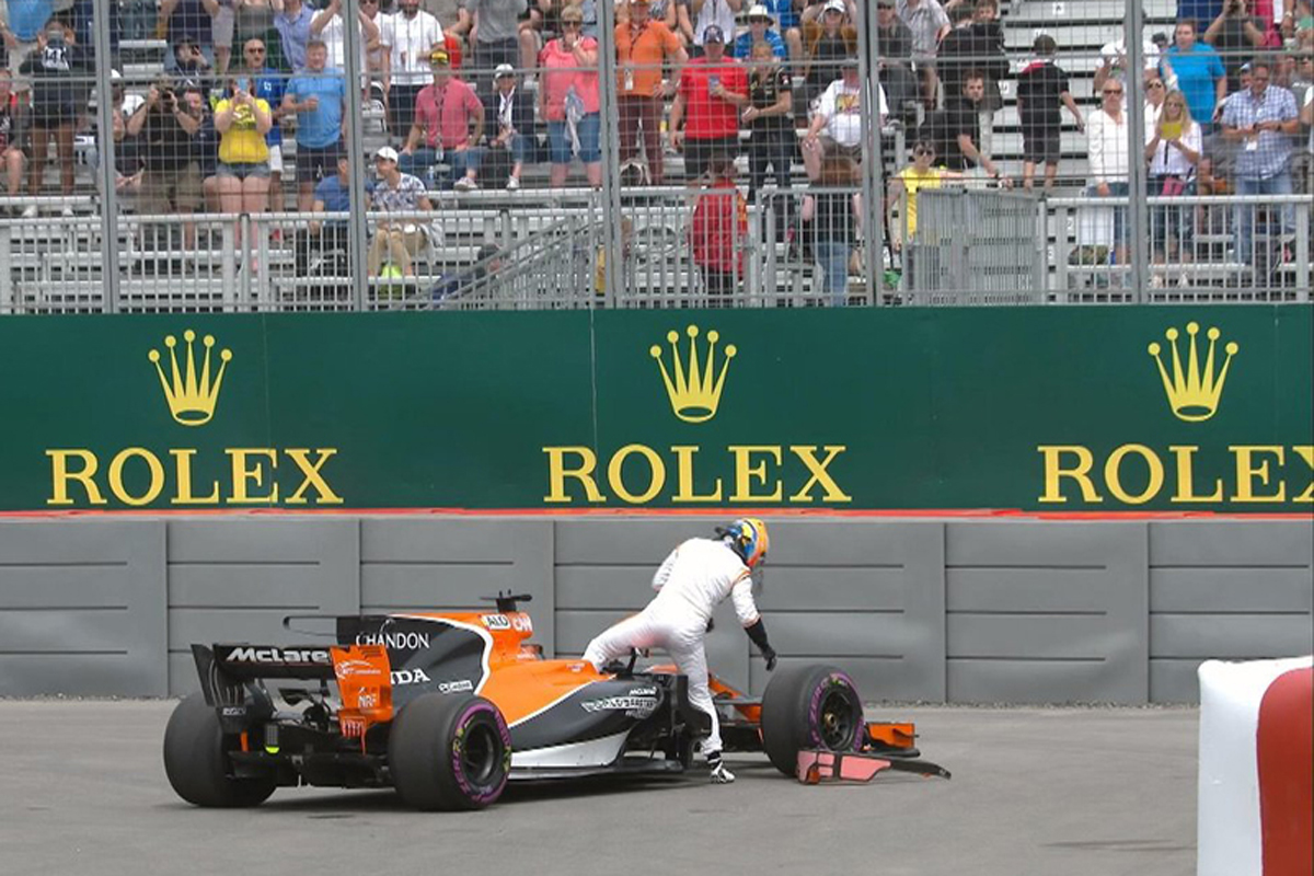 フェルナンド・アロンソ、マシントラブルでストップ