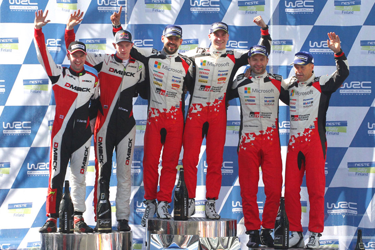 【WRC】 トヨタ:第9戦 ラリー・フィンランドでラッピがWRC初優勝