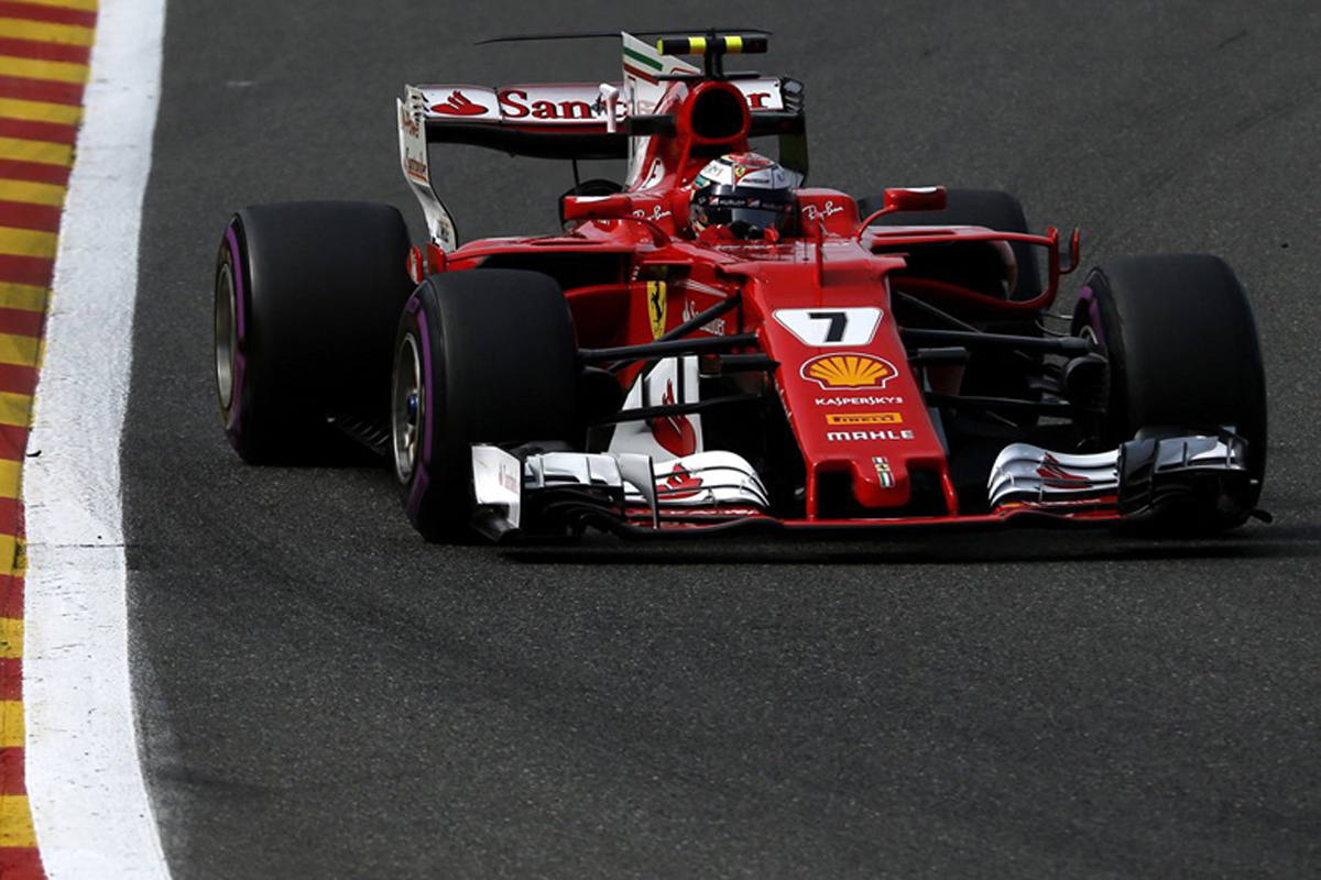 F1ベルギーGP フリー走行1回目:キミ・ライコネンが最速タイム
