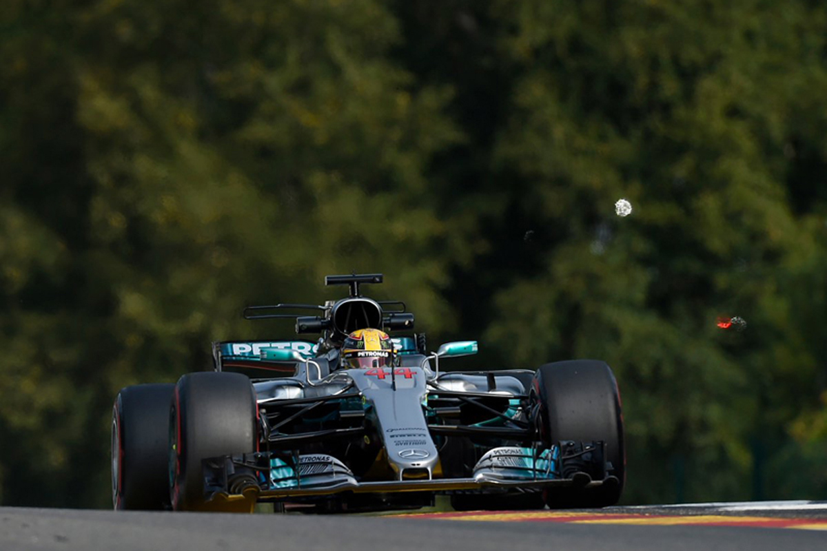 F1ベルギーGP フリー走行2回目:ルイス・ハミルトンが最速タイム