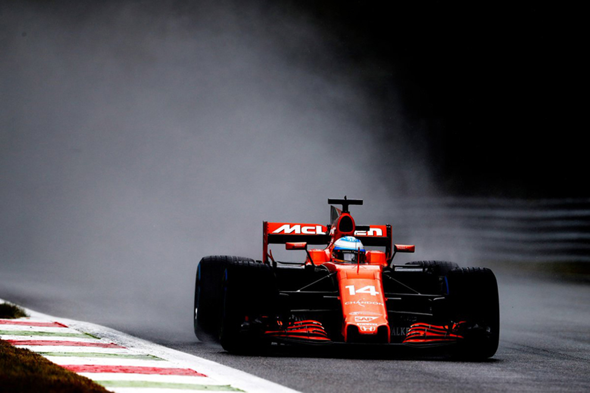 F1イタリアGP フリー走行3回目:雨天により終盤16分のみの走行