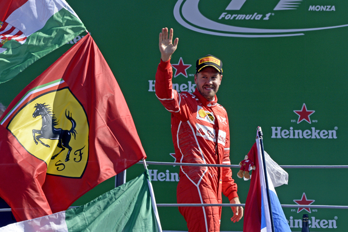 フェラーリ：セバスチャン・ベッテルが3位表彰台 / F1イタリアGP