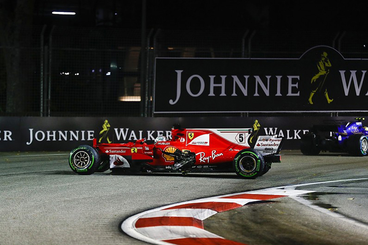 セバスチャン・ベッテル、F1シンガポールGPのエンジンにダメージはなし
