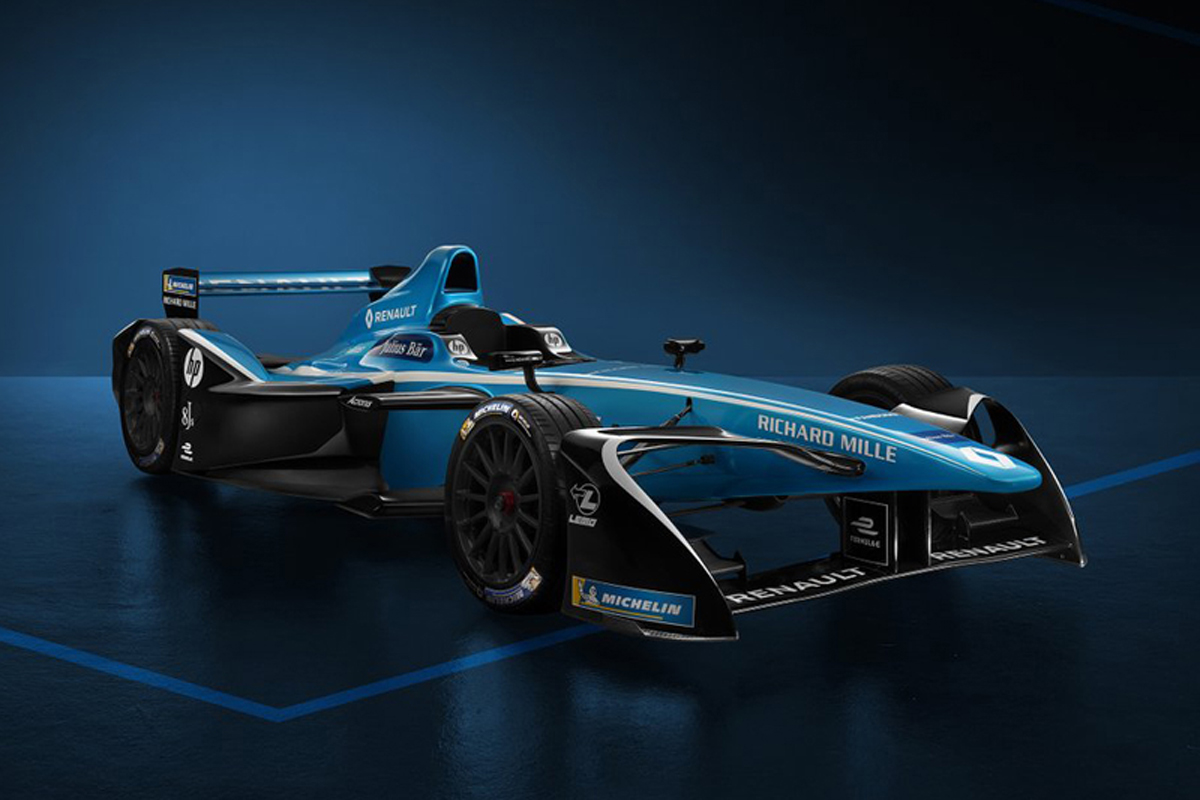 【フォーミュラE】 ルノー e.dams、新マシンカラーリングを発表