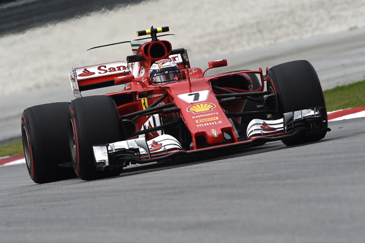 F1マレーシアGP フリー走行3回目：キミ・ライコネンが最速タイム