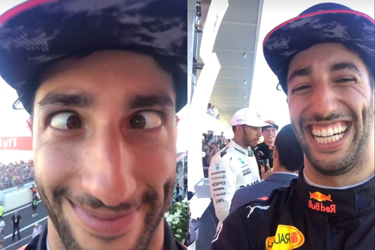 ダニエル・リカルド、ルイス・ハミルトンのスマホでいたずら投稿
