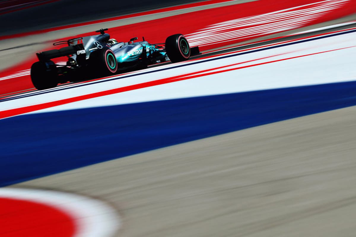 F1アメリカGP フリー走行3回目：ルイス・ハミルトンが最速タイム