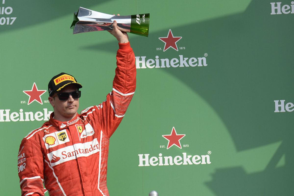 フェラーリ：キミ・ライコネンが3位表彰台 / F1メキシコGP
