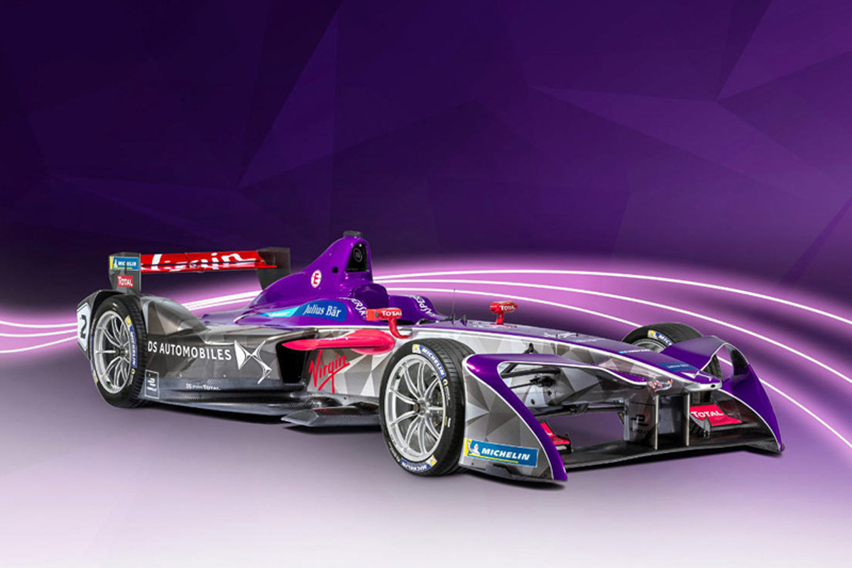 【フォーミュラE】 DSヴァージン、新マシンカラーリングを発表