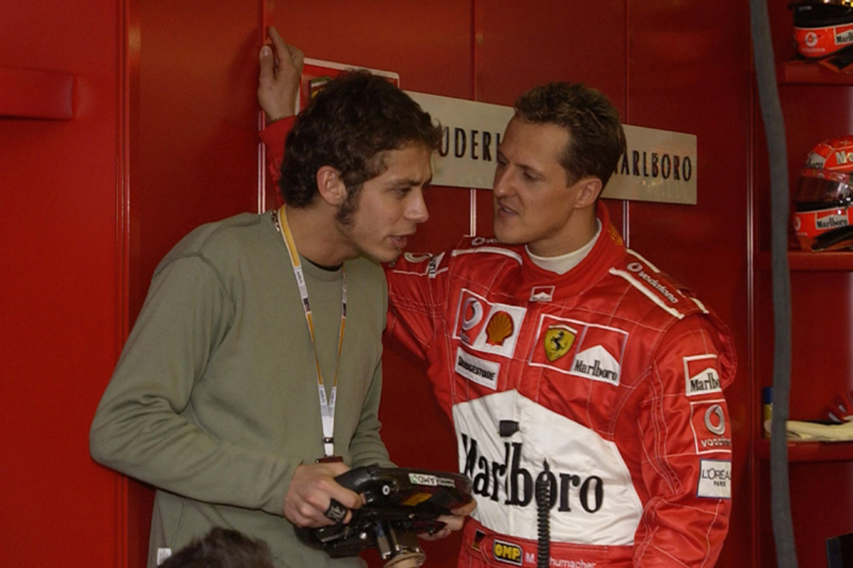 「バレンティーノ・ロッシは初F1テストでシューマッハを“驚かせた”」