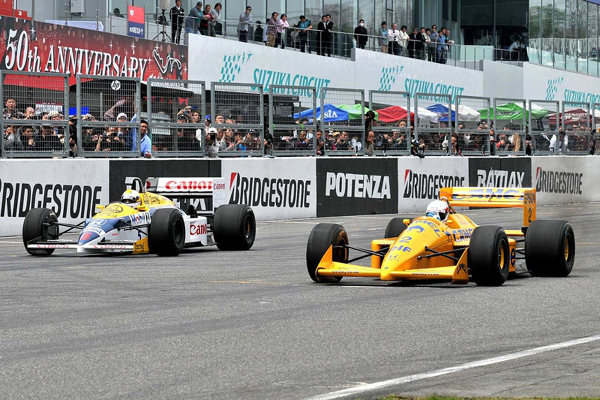 【鈴鹿ファン感謝デー】 星野一義と中嶋悟 初対決のF1マシンでデモラン