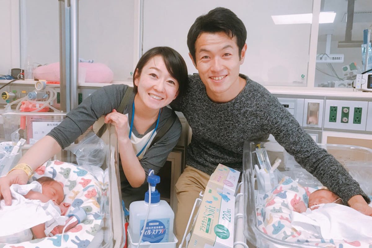 テレ東・狩野恵里アナと山本尚貴、双子女児出産を報告