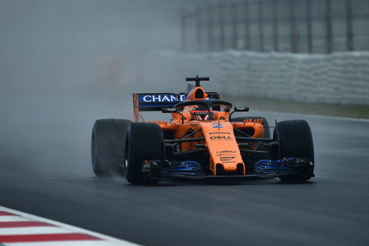 F1バルセロナ合同テスト最終日：ウェットコンディションで開始