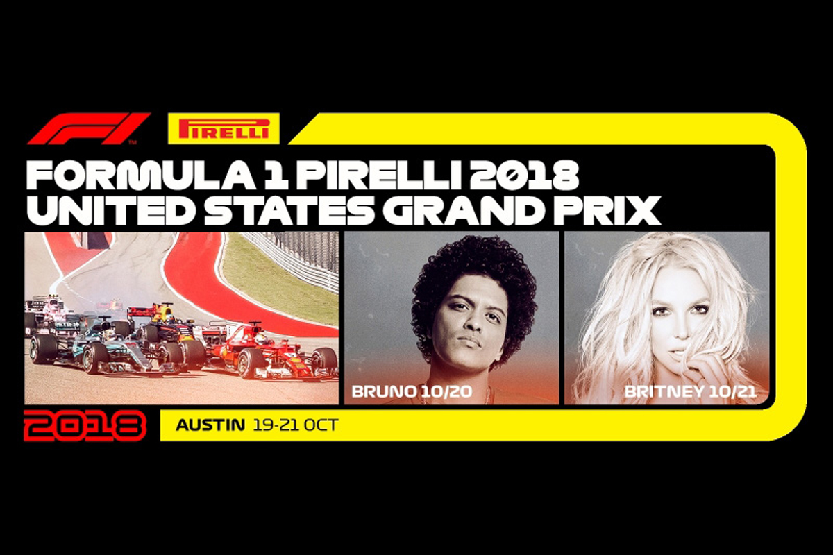 F1アメリカGP：ブルーノ・マーズ＆ブリトニー・スピアーズがコンサート
