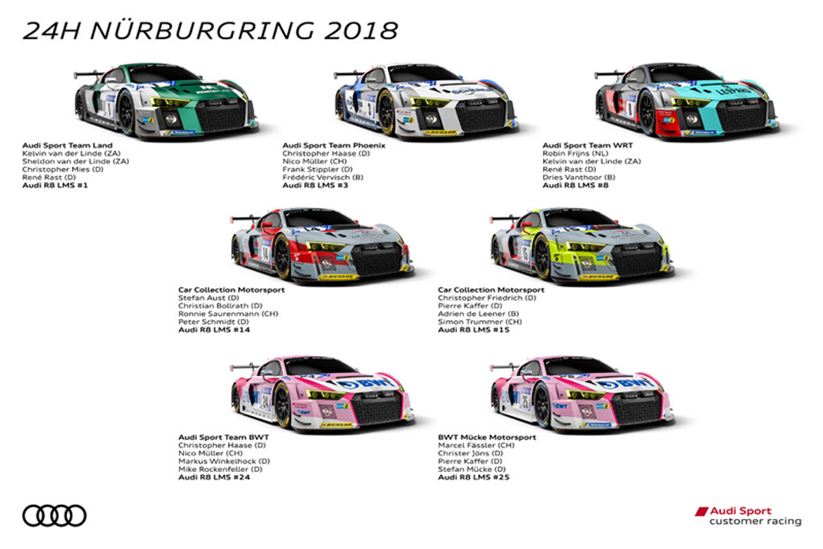 アウディ、ニュルブルクリンク24時間レースで5回目の総合優勝を目指す