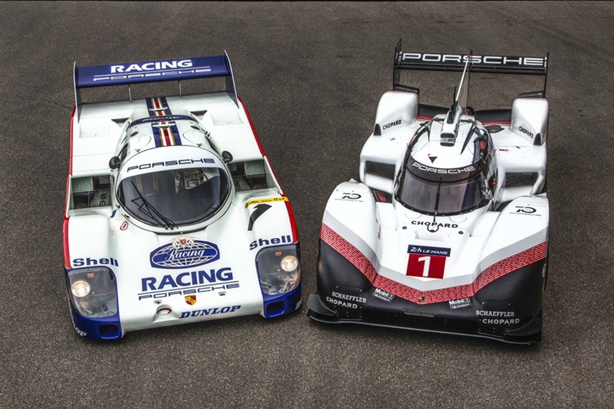 ポルシェ 919 Evo:ニュルブルクリンクでデモ走行、956Cと共演